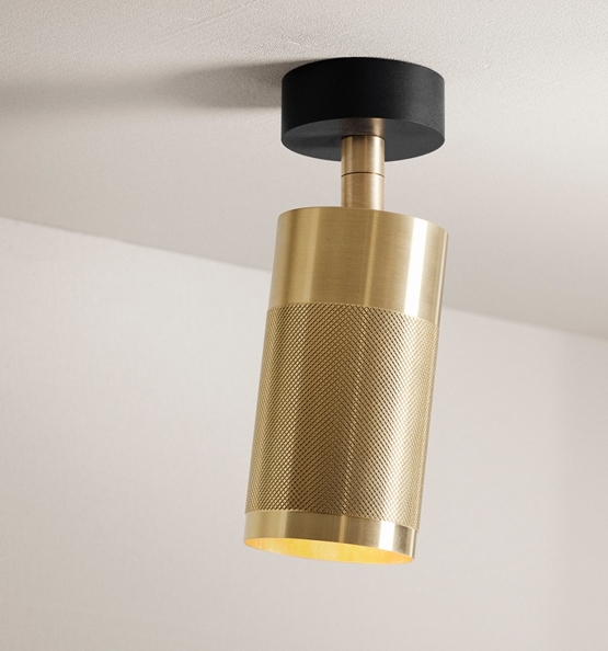 Thorup Copenhagen Patrone loftspot m/baldakin, solid messing, 120 mm