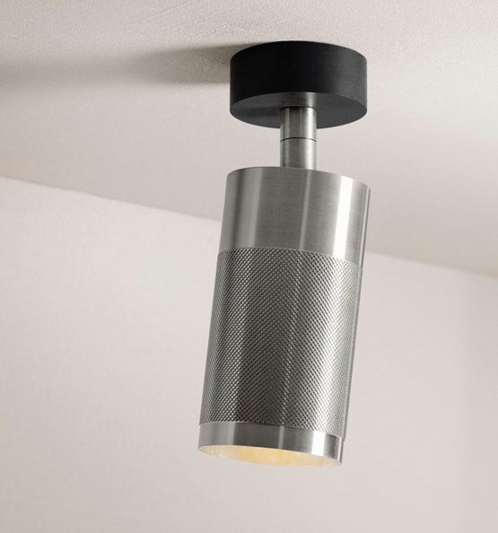 Thorup Copenhagen Patrone loftspot m/baldakin, nikkel malet messing, 120 mm