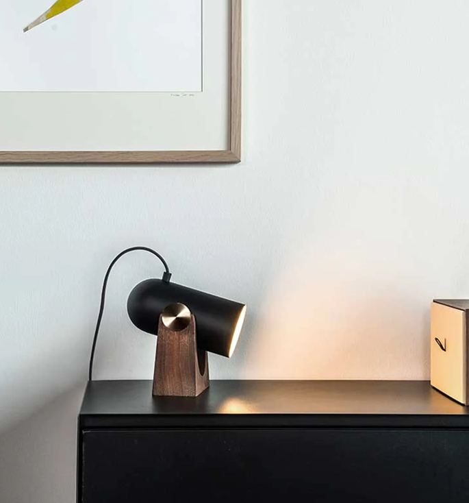 Carronade bordlampe / væglampe, sort