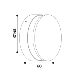 Mål på Eloise væglampe