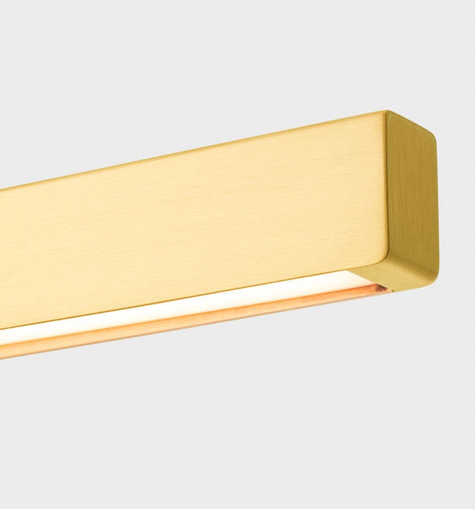 Model Væglampe 250 Børstet Messing