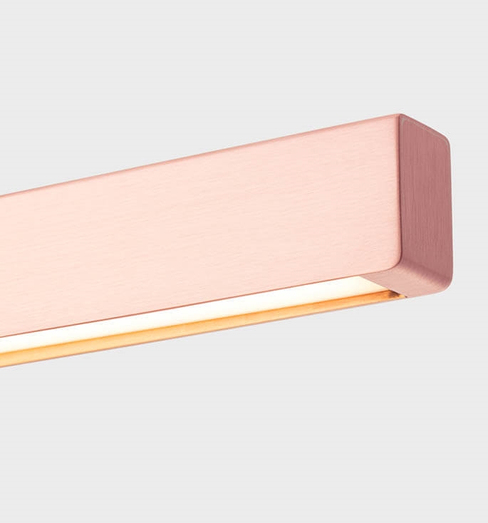 Model Væglampe 250 Børstet Kopper