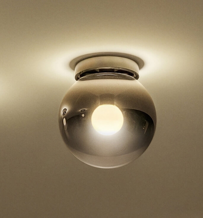 Occhio Luna Piena 160 Up loftlampe, dark chrome