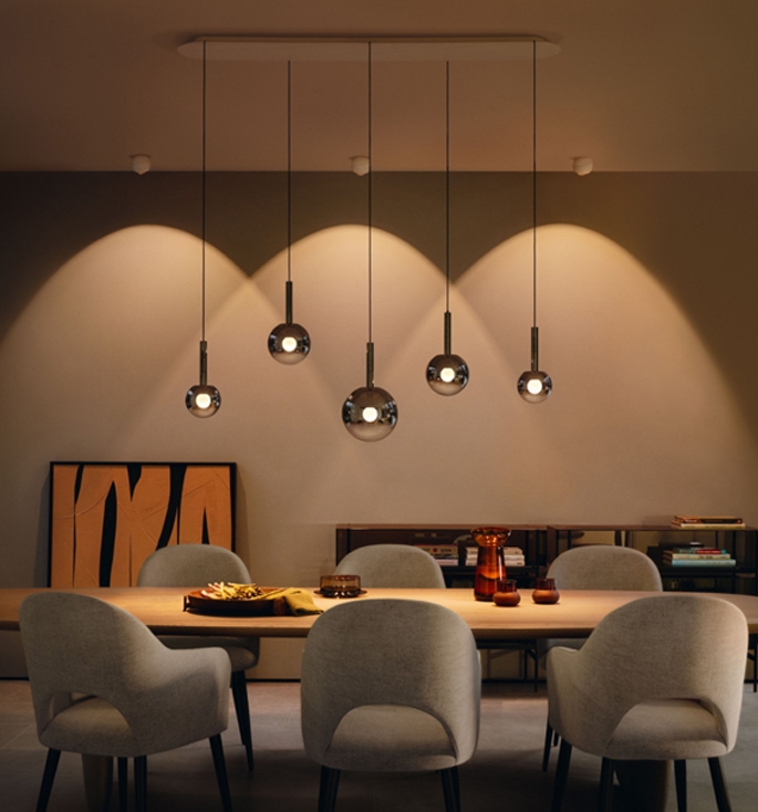 Occhio Luna Sospeso Cloud 5 L, dark chrome