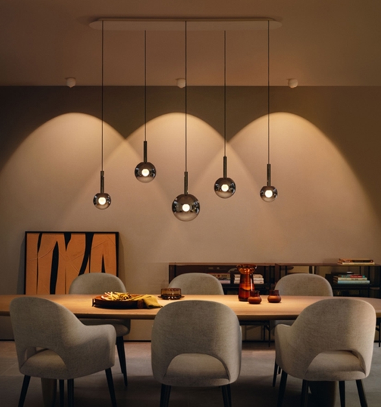 Occhio Luna Sospeso Cloud 5 L, dark chrome