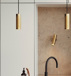 Thorup Copenhagen Patrone pendel, messing, 200 mm