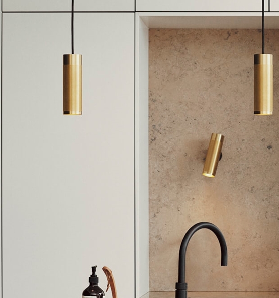 Thorup Copenhagen Patrone pendel, messing, 200 mm