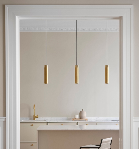 Thorup Copenhagen Patrone pendel, messing, 300 mm