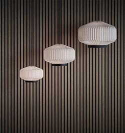 Shibui pendel small, hvid/sort