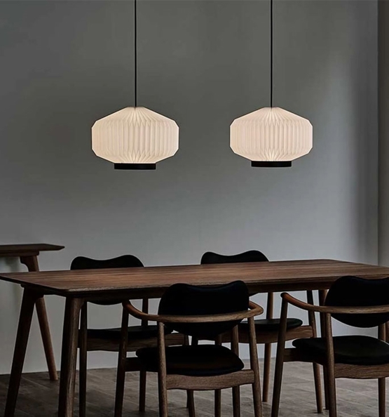 Shibui pendel medium, hvid/sort