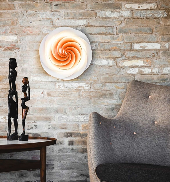 SWIRL loftlampe / væglampe Medium, kobber