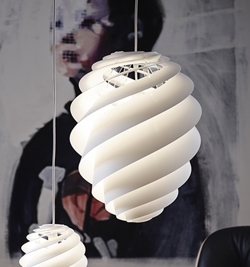 Swirl 2 pendel large, hvid