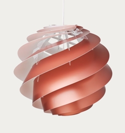 Swirl 3 pendel small, kobber