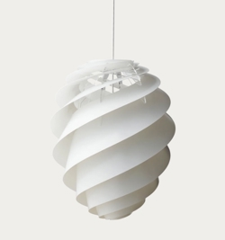 Swirl 2 pendel medium, hvid