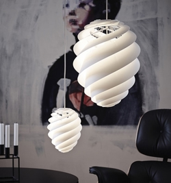 Swirl 2 pendel small, hvid