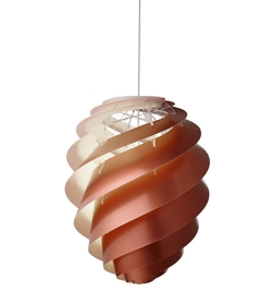 Swirl 2 pendel large, kobber