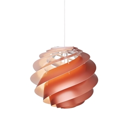 Swirl 3 pendel medium, kobber