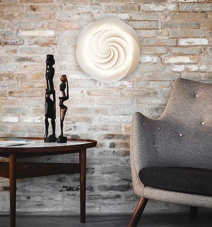 SWIRL loftlampe / væglampe Medium, hvid