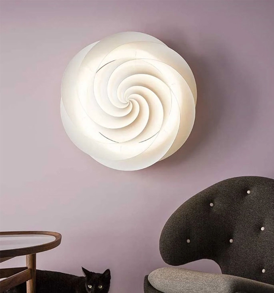 SWIRL loftlampe / væglampe Small, hvid