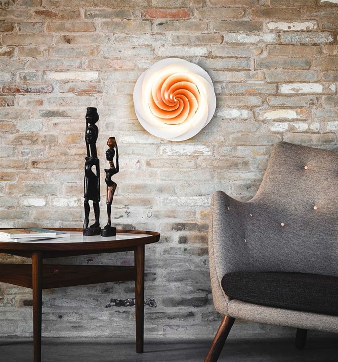 SWIRL loftlampe / væglampe Small, kobber