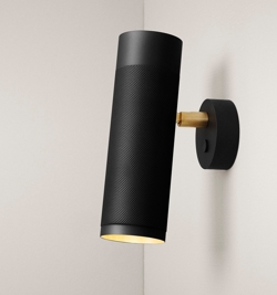 Thorup Copenhagen Patrone væglampe, sort-bruneret messing, 200 mm