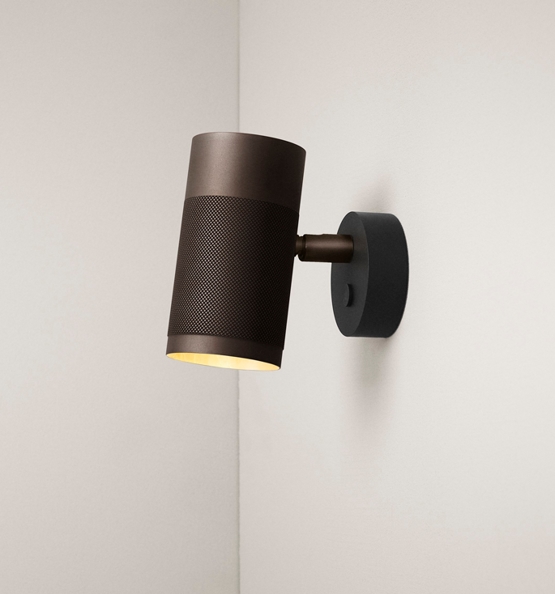 Thorup Copenhagen Patrone væglampe small, bruneret messing/mørk, 120  mm