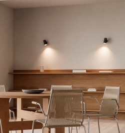 Thorup Copenhagen Patrone væglampe small, sort-bruneret messing, 120  mm