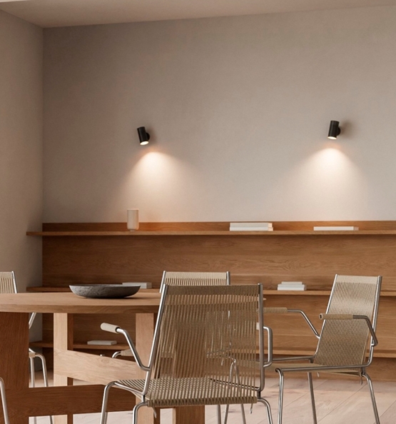 Thorup Copenhagen Patrone væglampe small, sort-bruneret messing, 120  mm