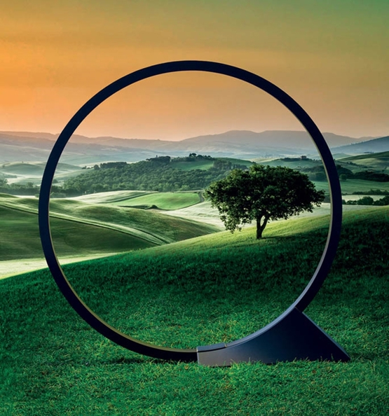 'O' Udendørs Gulvlampe, sort