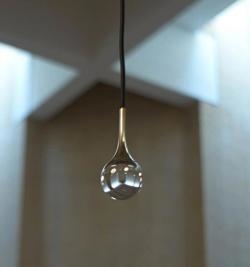 Dugdråben pendel, guldbelagt messing