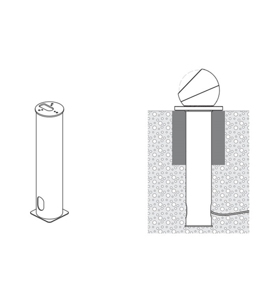 Occhio Ground anchor til Sito basso / palo