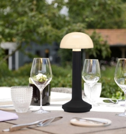 Moments Bowl Opal bordlampe / batterilampe, sort