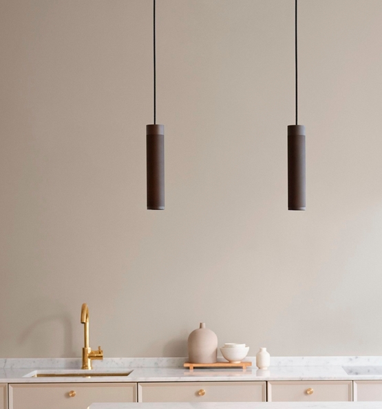 Thorup Copenhagen Patrone pendel, sort-bruneret messing, 300 mm